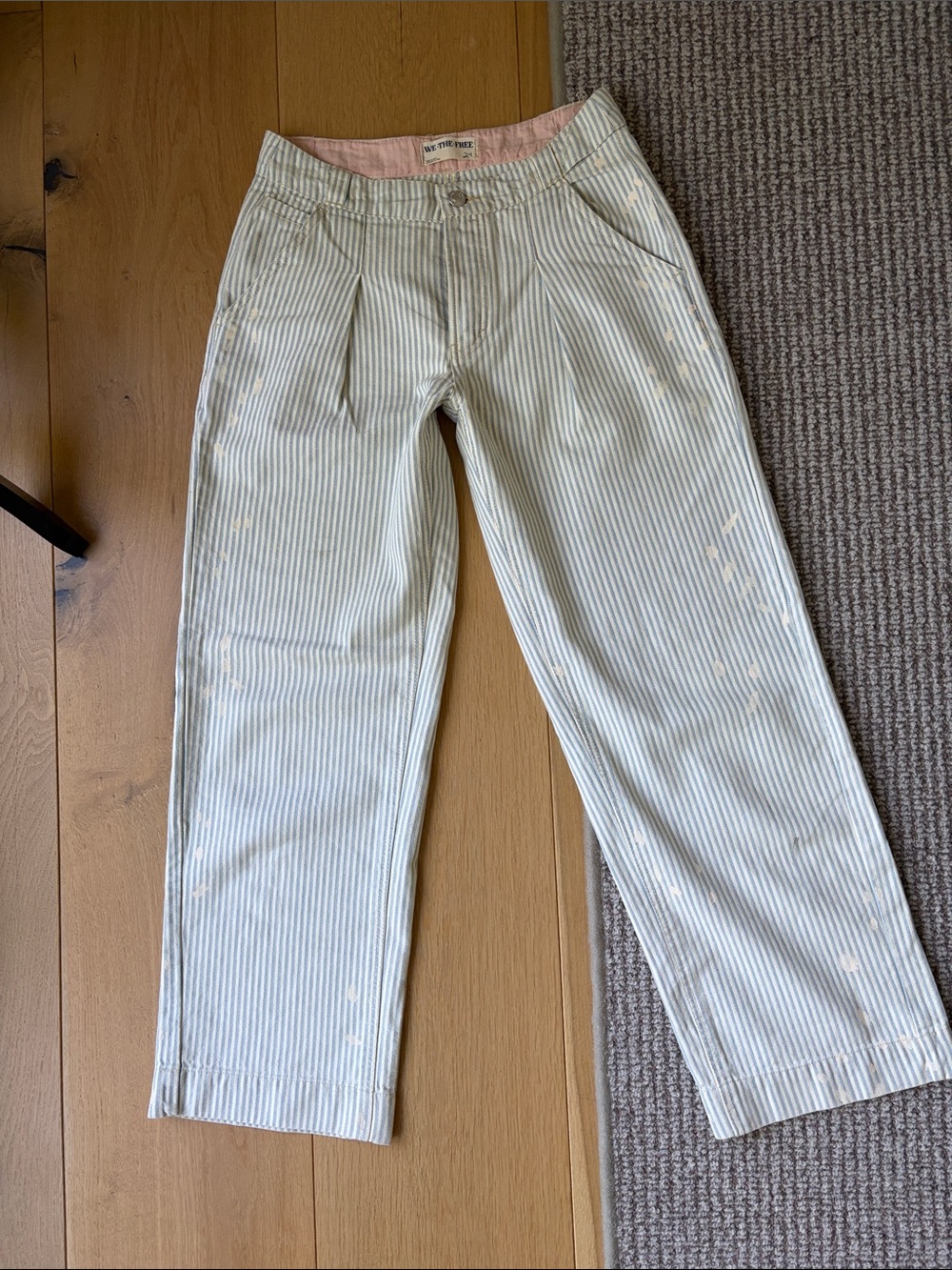Free People railroad stripe Pants size 24